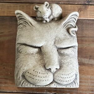 Carruth Studio Stone Cat 🐈 and Mouse 🐭 Wall Art SO CUTE!